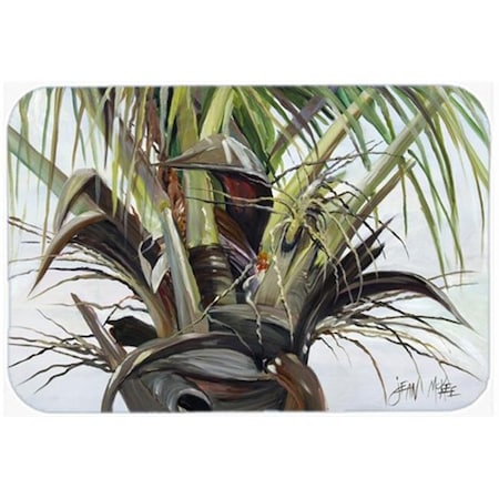 Carolines Treasures JMK1130LCB Top Palm Tree Glass Cutting Board; Large